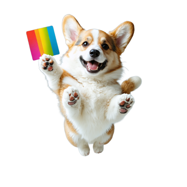 跳躍的貼貼狗